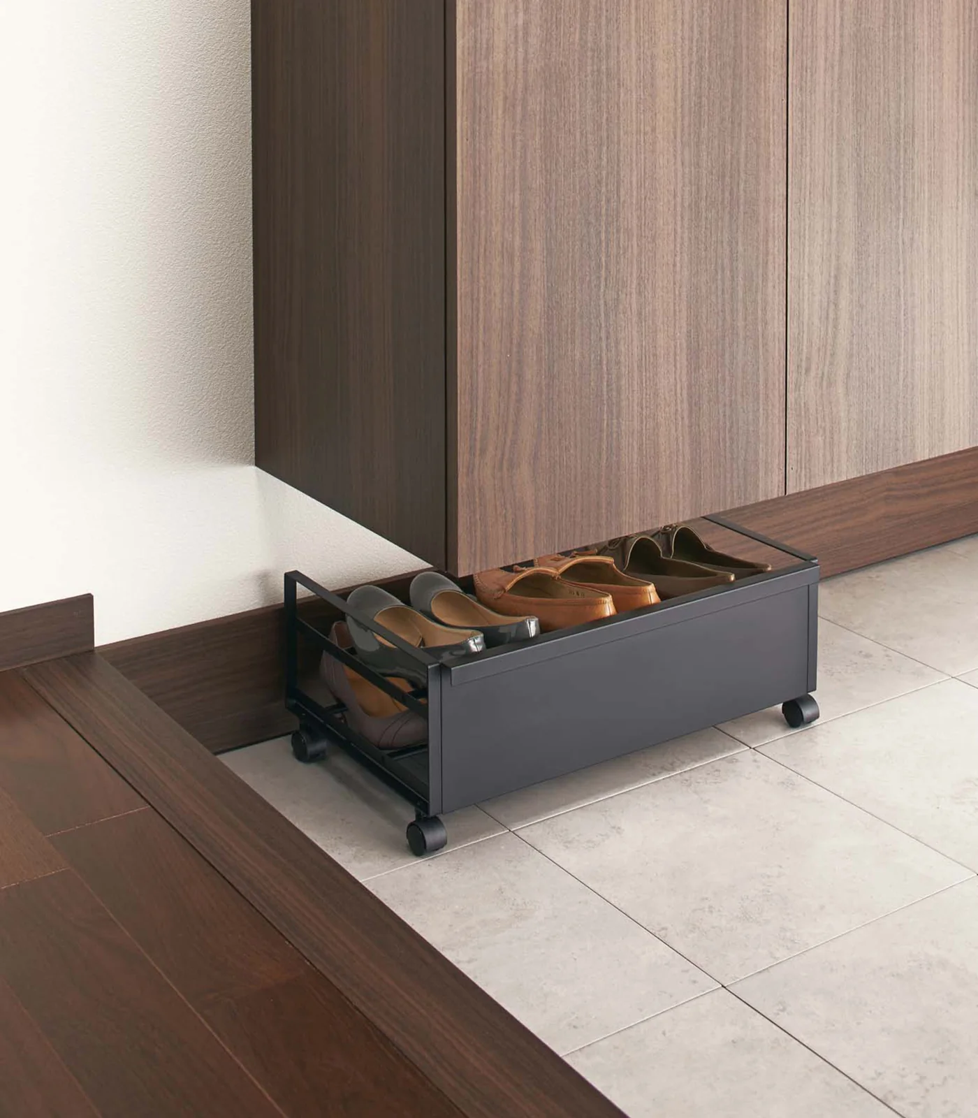 Rolling Shoe Rack (9" H)  - Steel - Image 5