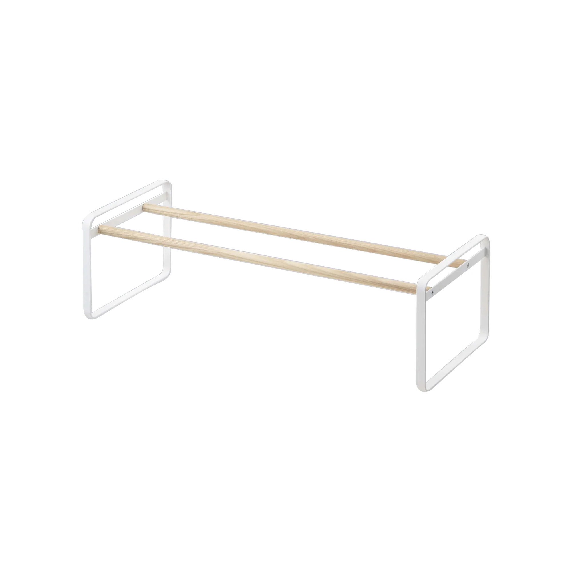 Stackable Shoe Rack (7" H)  - Steel + Wood - Image 5
