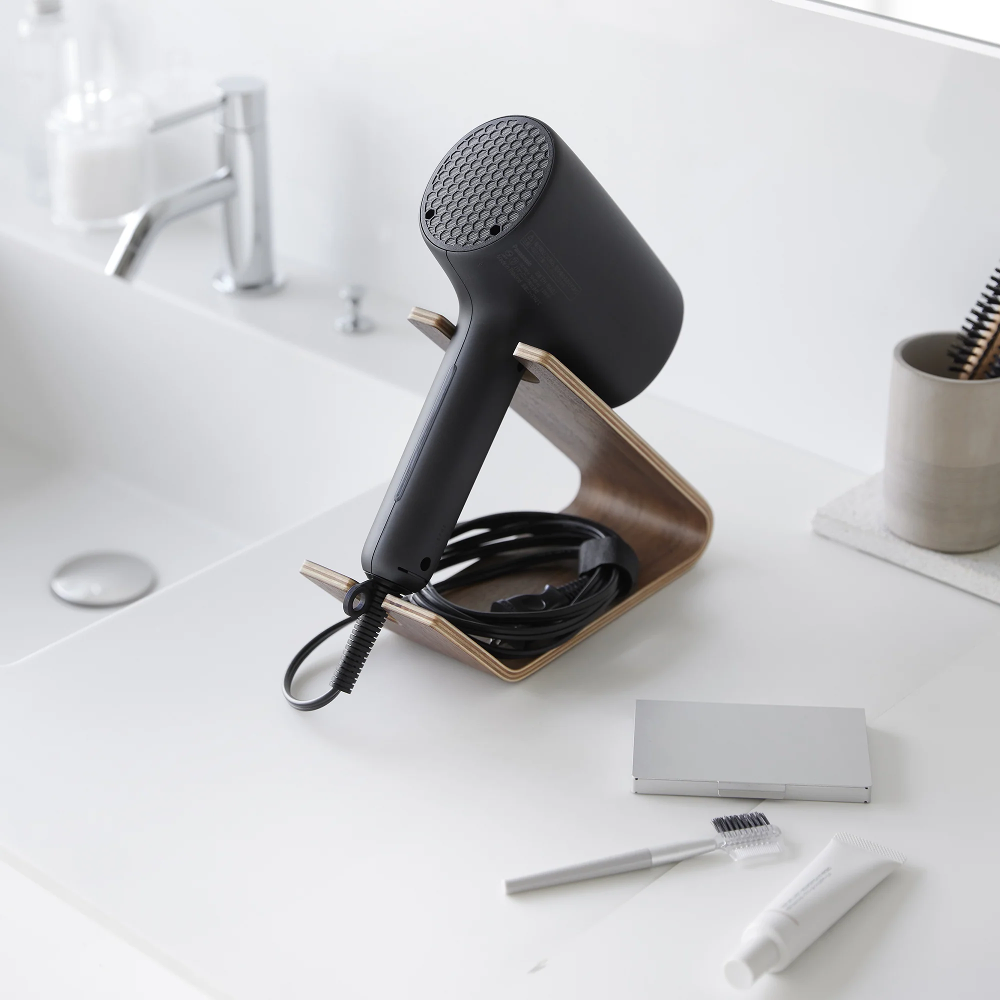 Hair Dryer and Iron Stand - Wood - Image 11