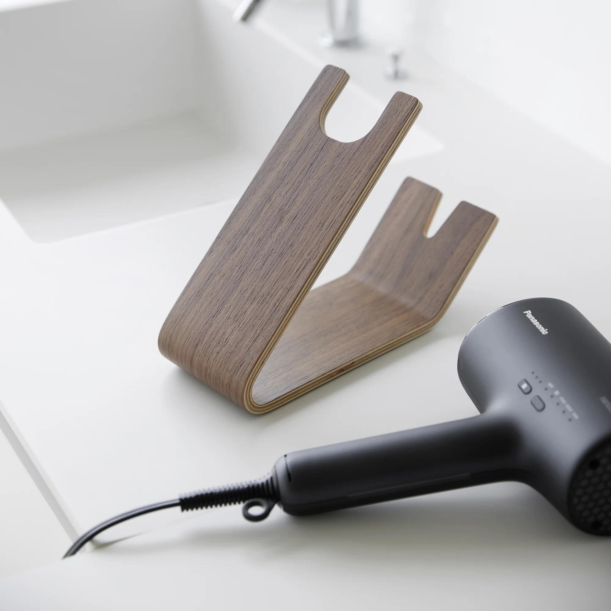 Hair Dryer and Iron Stand - Wood - Image 15