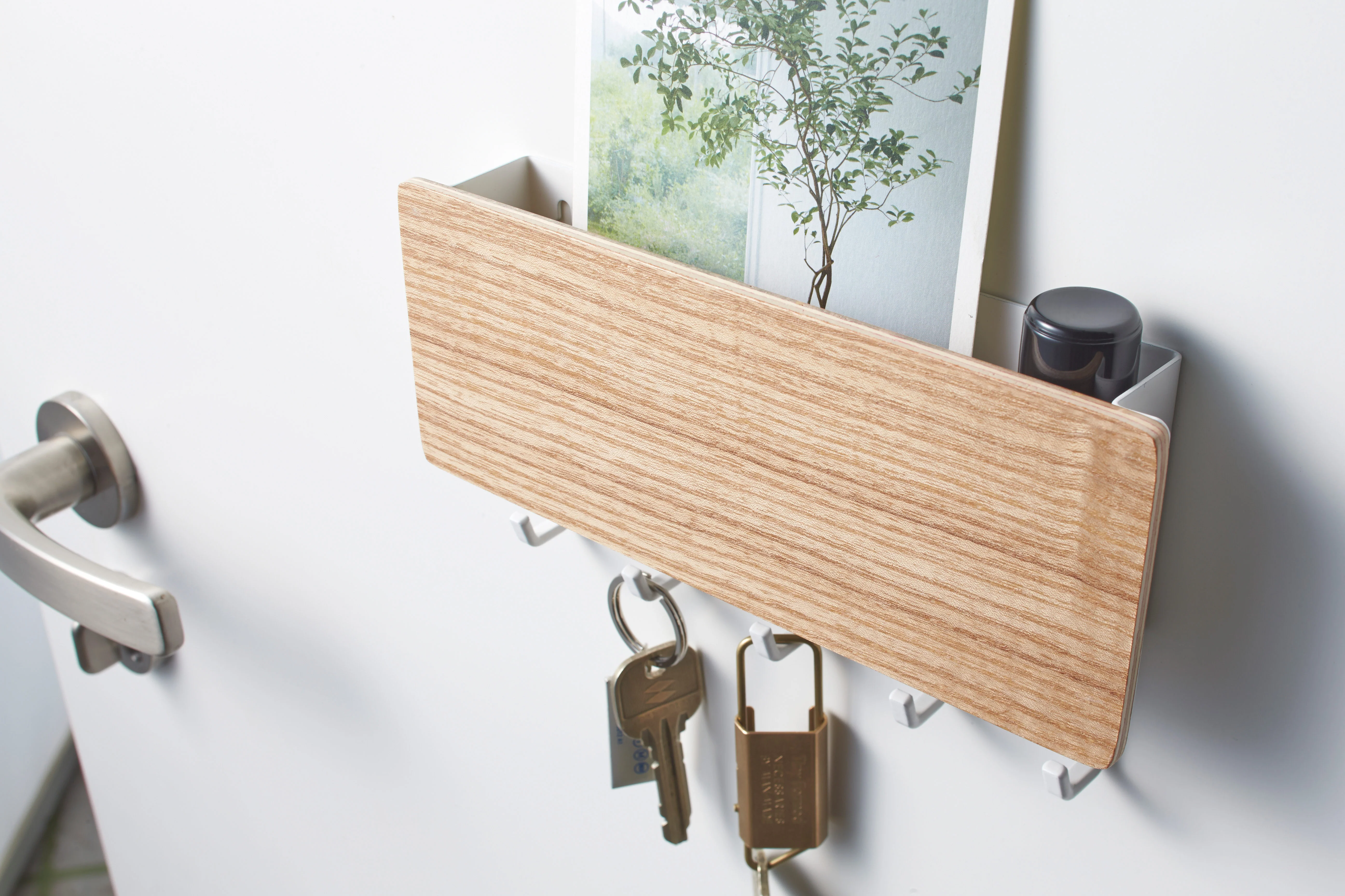 Magnetic Key Rack - Steel + Wood - Image 3