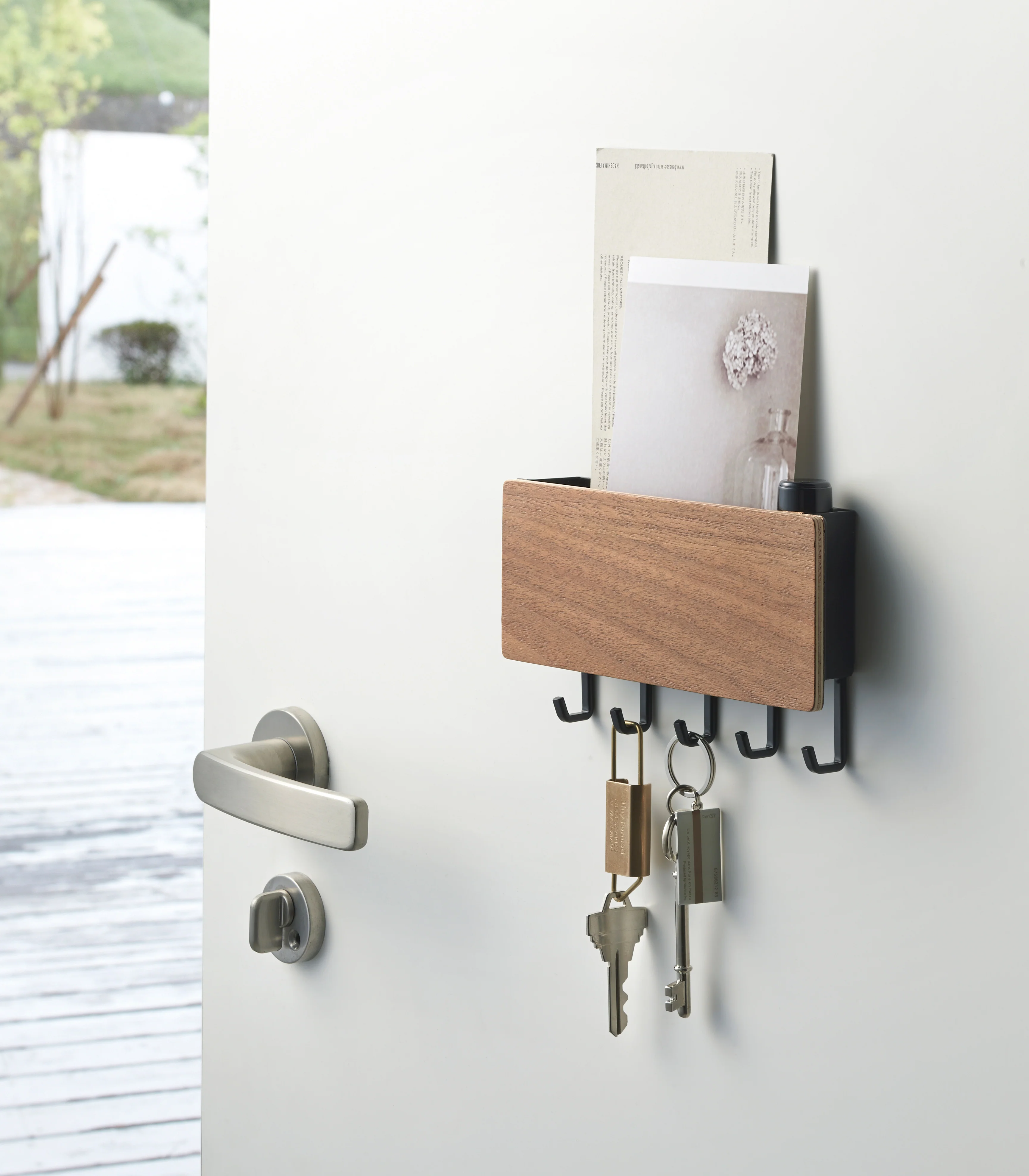 Magnetic Key Rack - Steel + Wood - Image 6