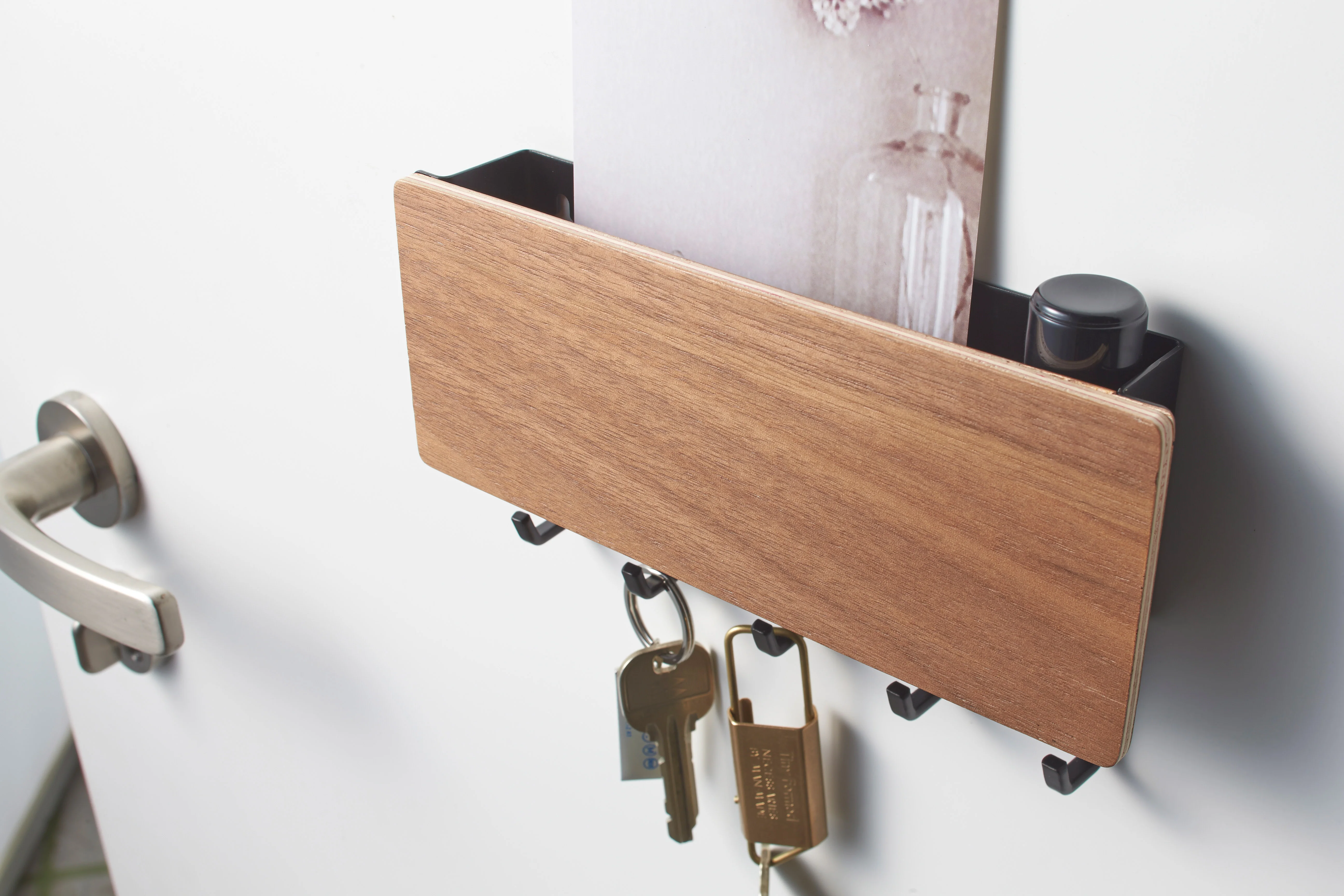 Magnetic Key Rack - Steel + Wood - Image 7