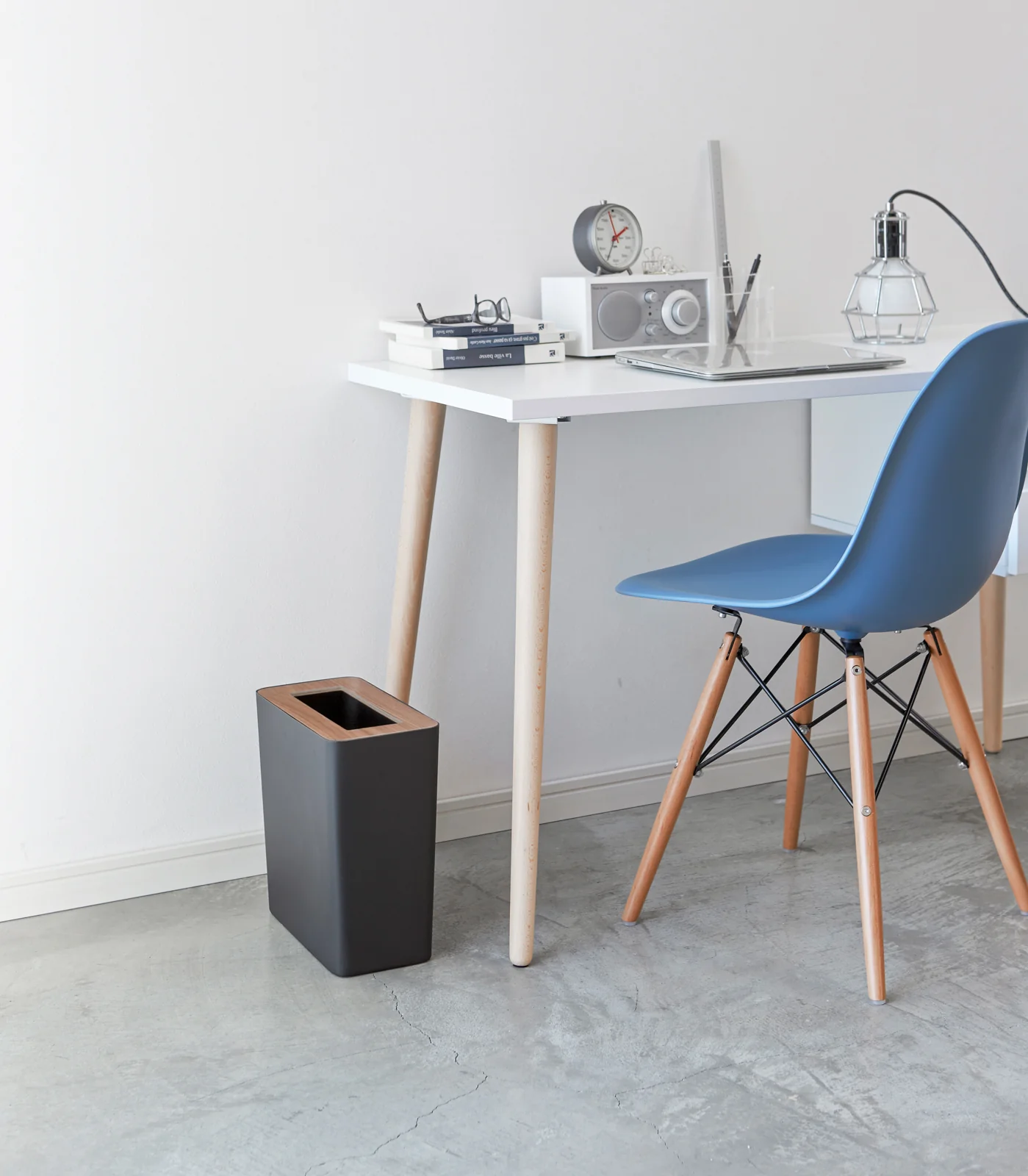 Trash Can - Rectangle - Steel + Wood - Image 7