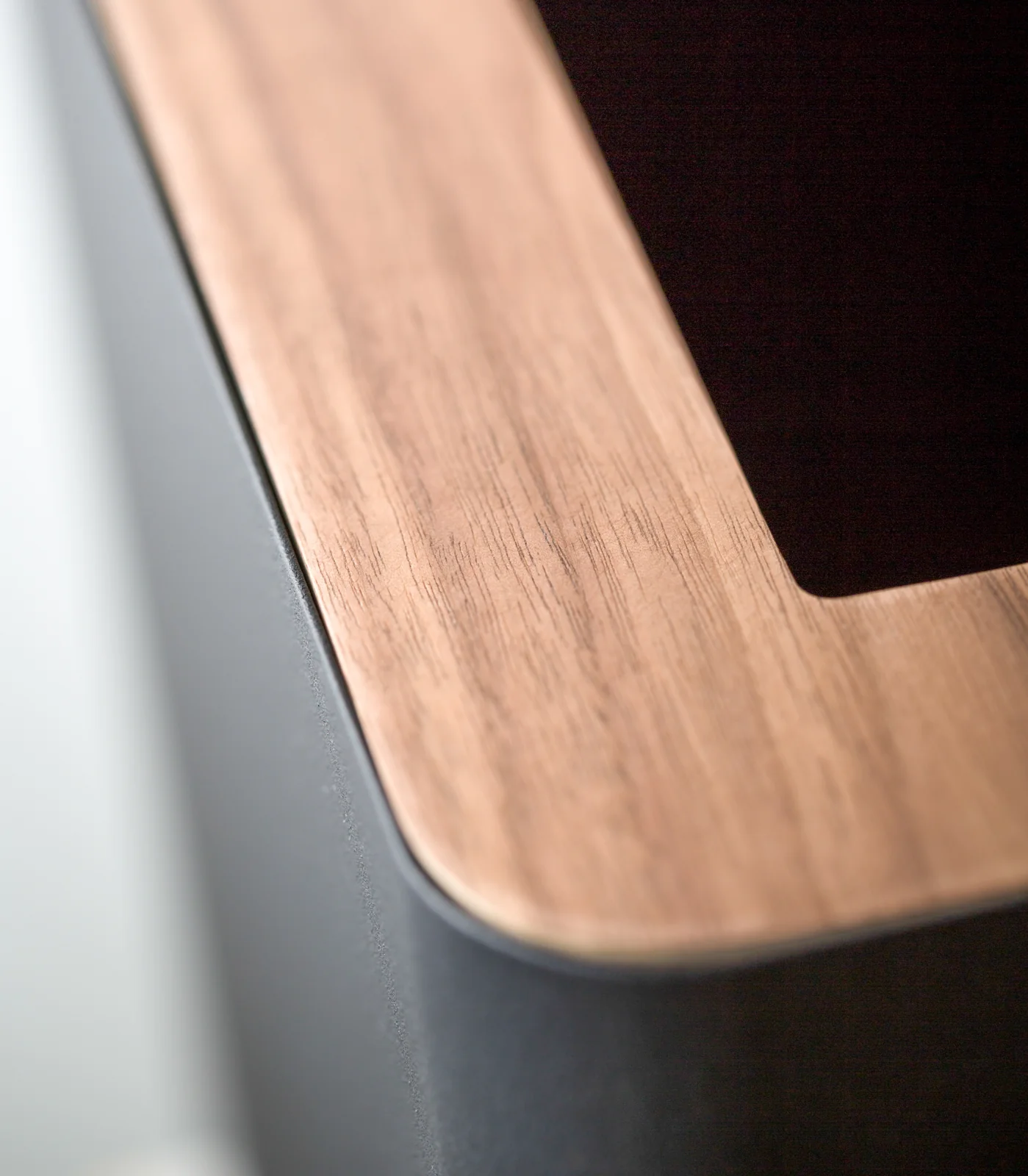 Trash Can - Rectangle - Steel + Wood - Image 8