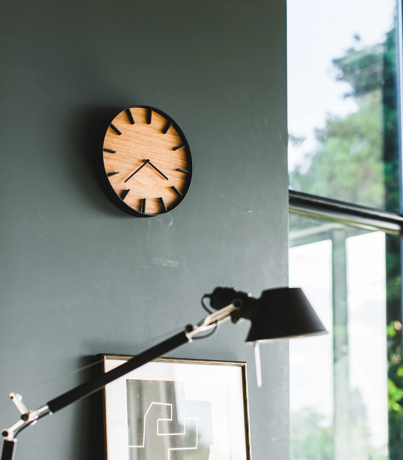Wall Clock - Steel + Wood - Image 6
