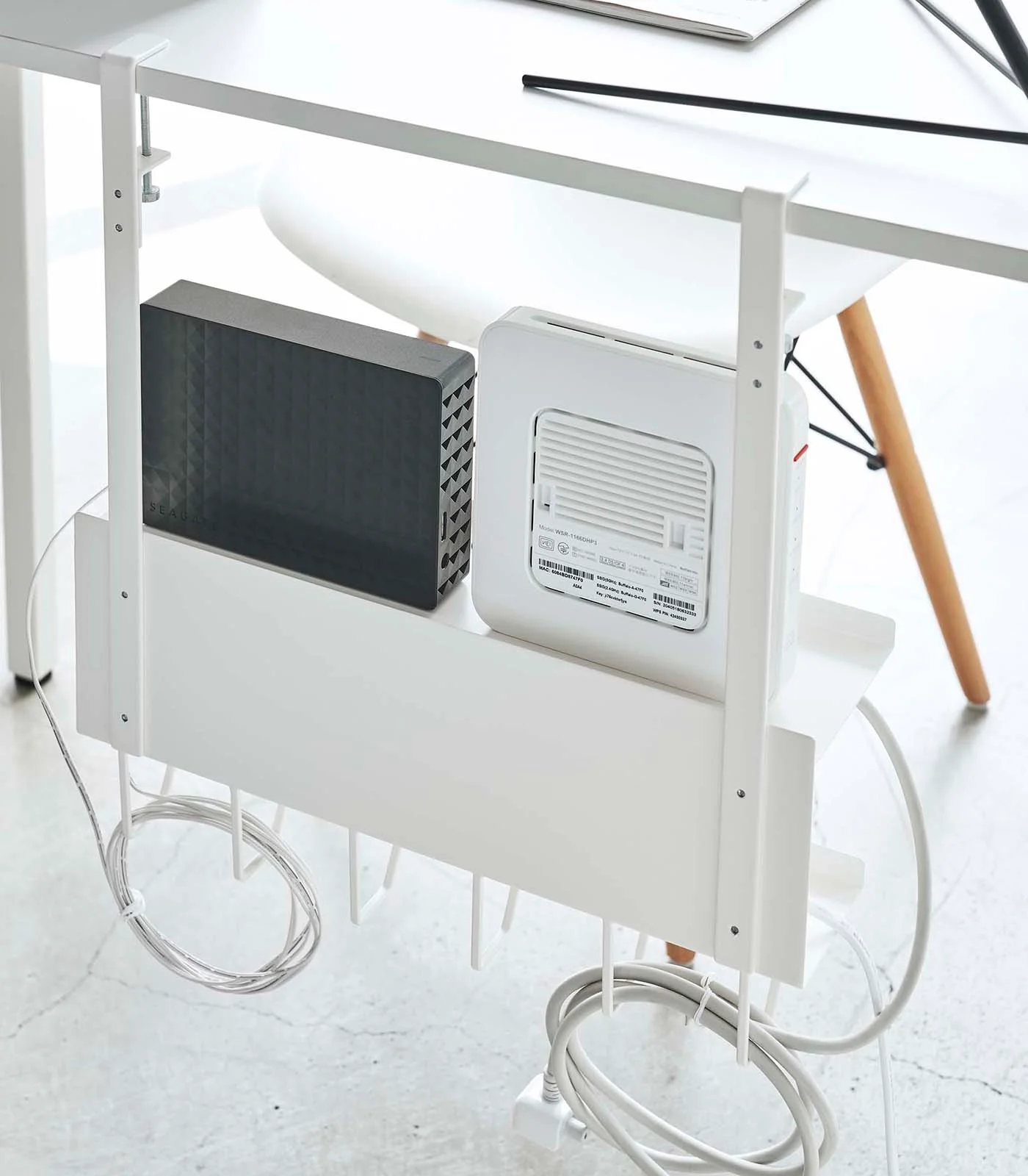 Under-Desk Cable & Router Storage Rack - Steel - Image 3
