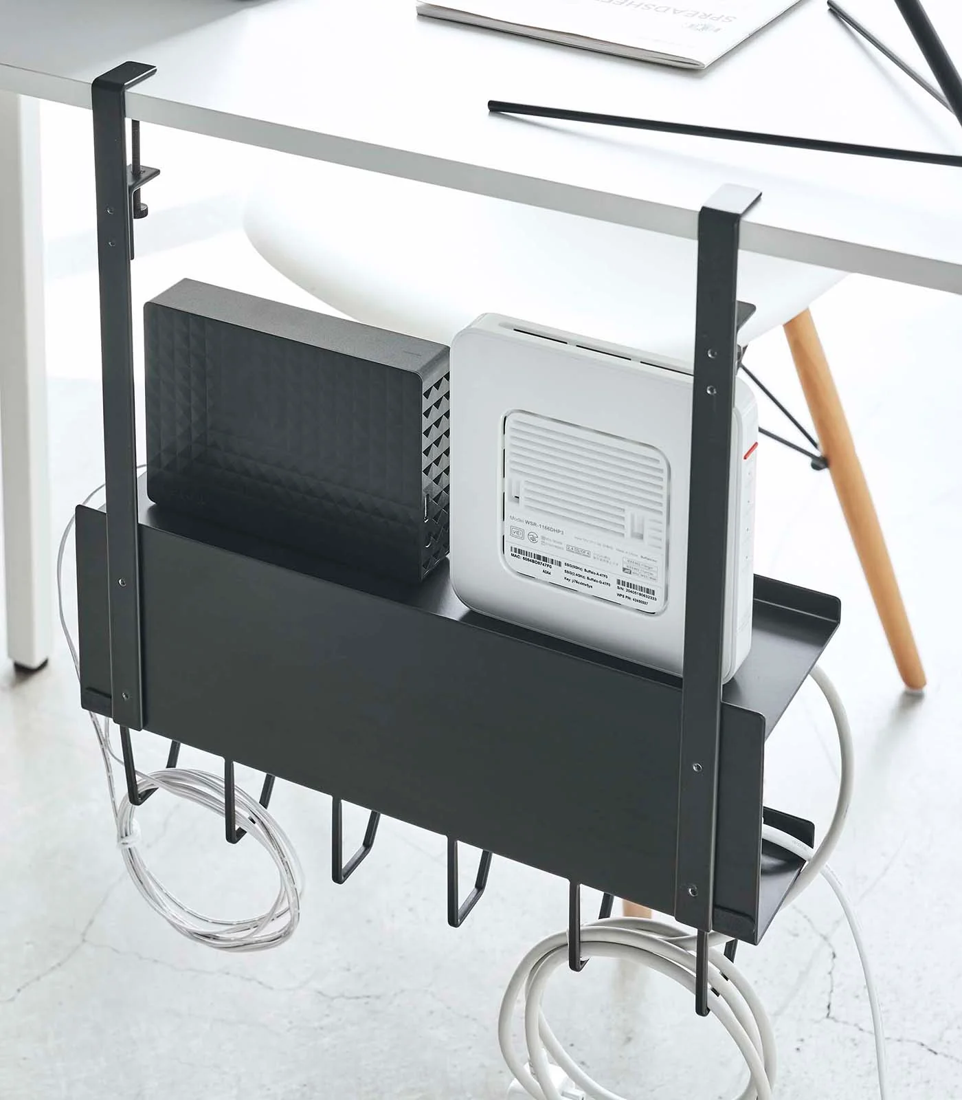 Under-Desk Cable & Router Storage Rack - Steel - Image 9