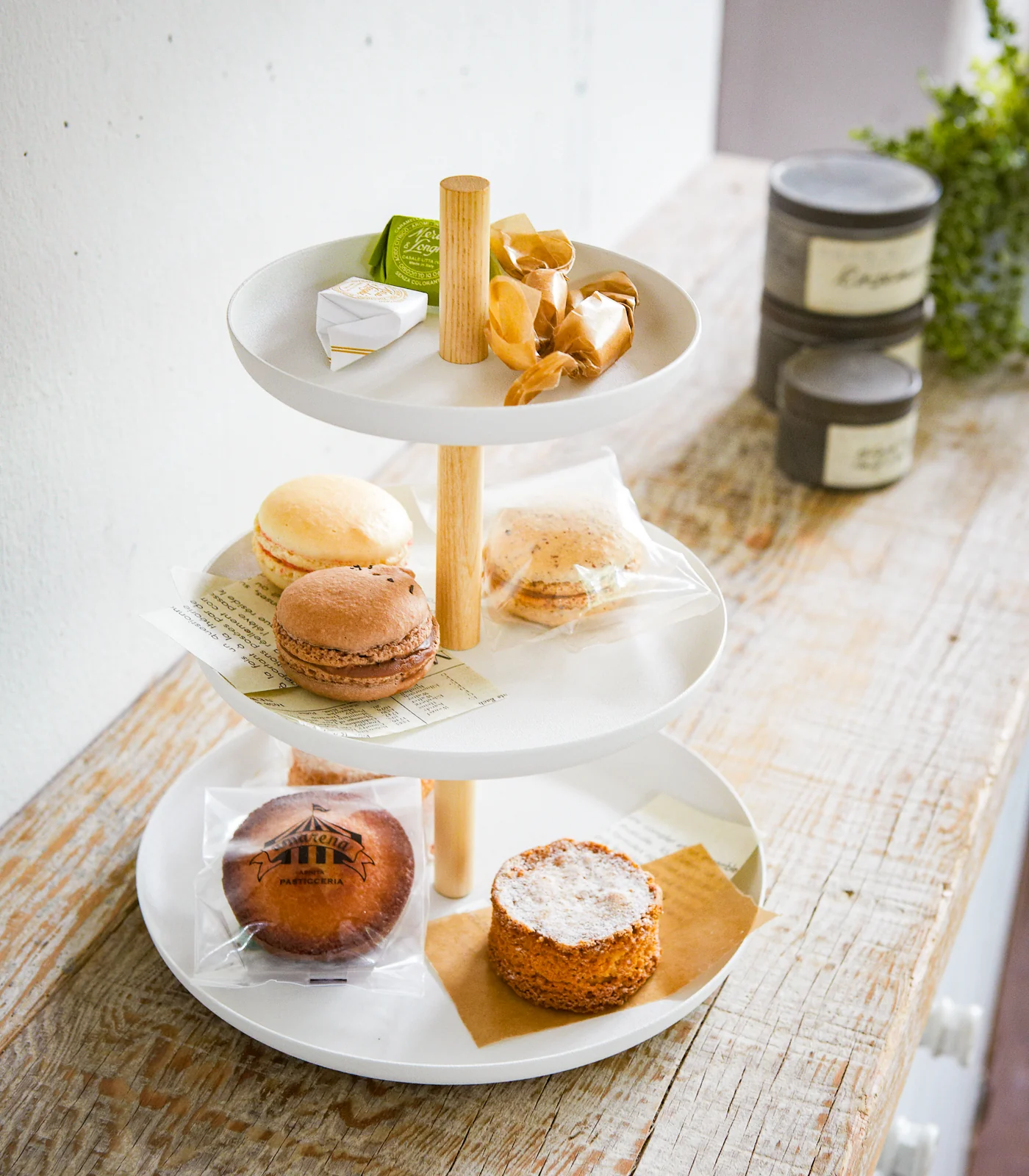 Serving Stand - Steel + Wood - Image 3