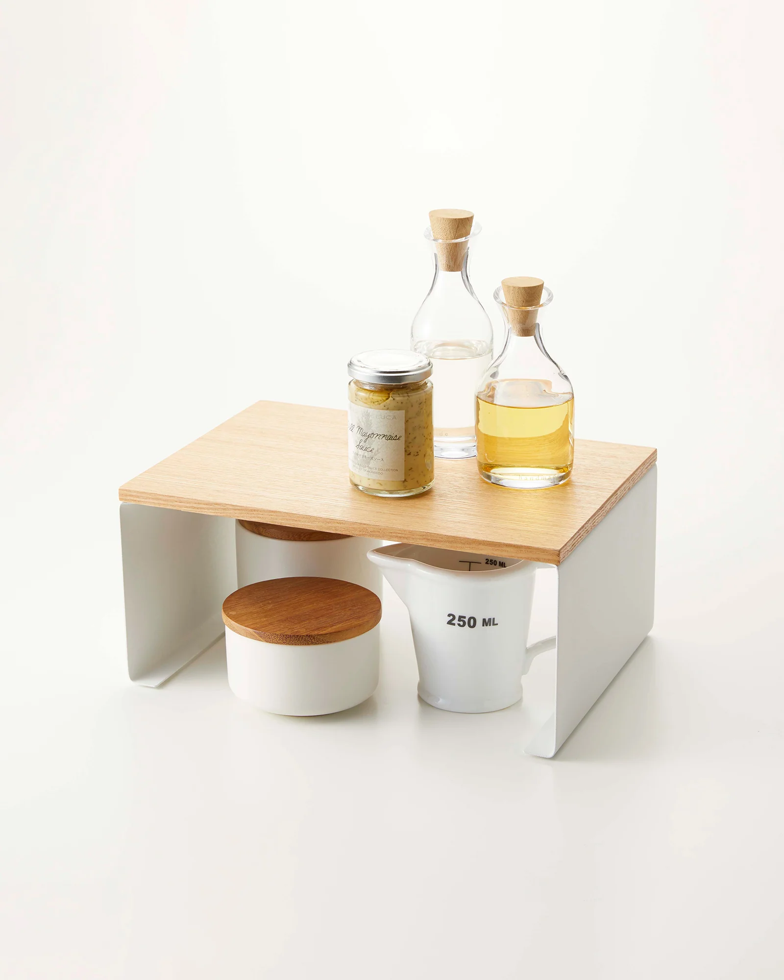 Stackable Countertop Shelf - Two Sizes - Steel + Wood - Image 9