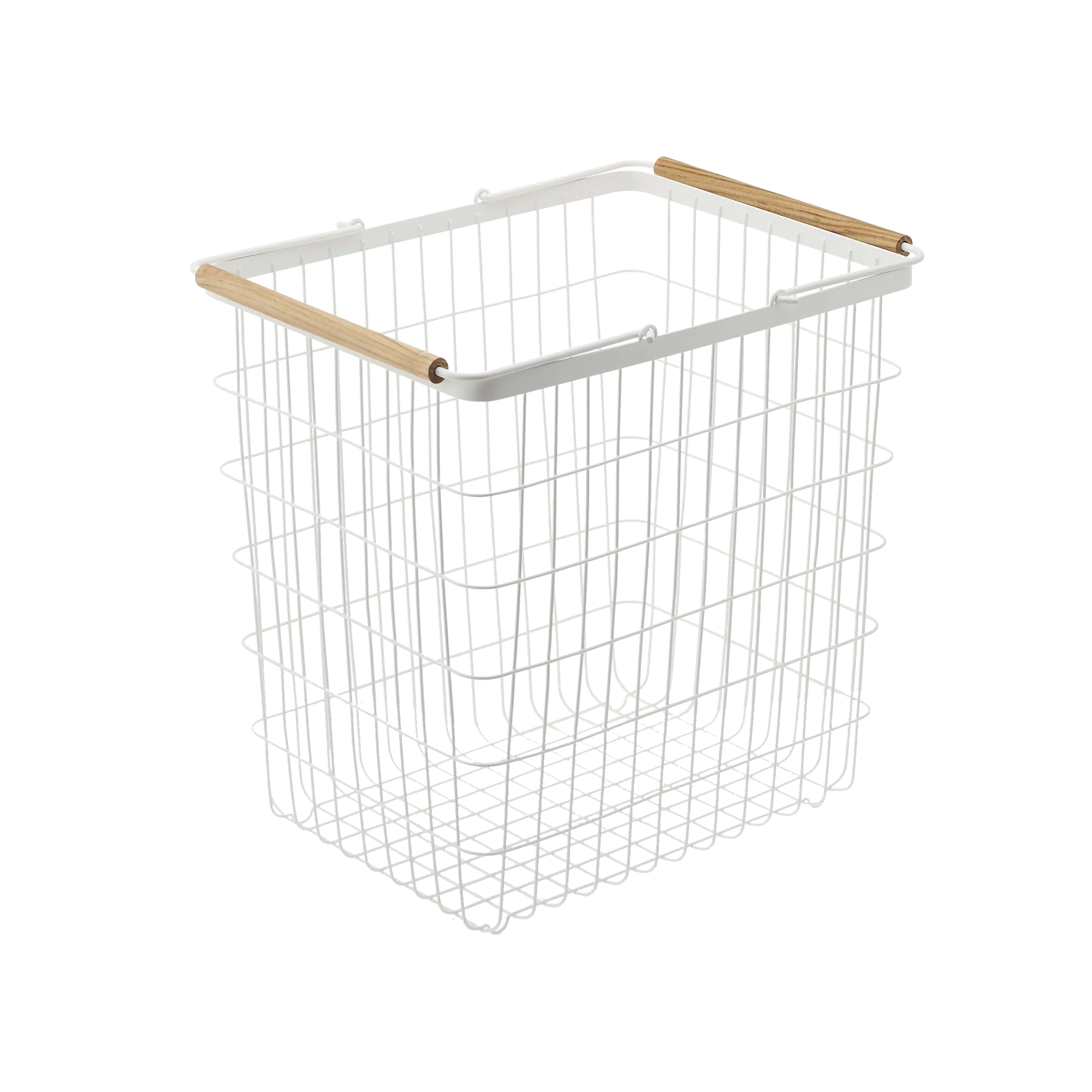 Wire Basket - Two Sizes - Steel + Wood - Image 10