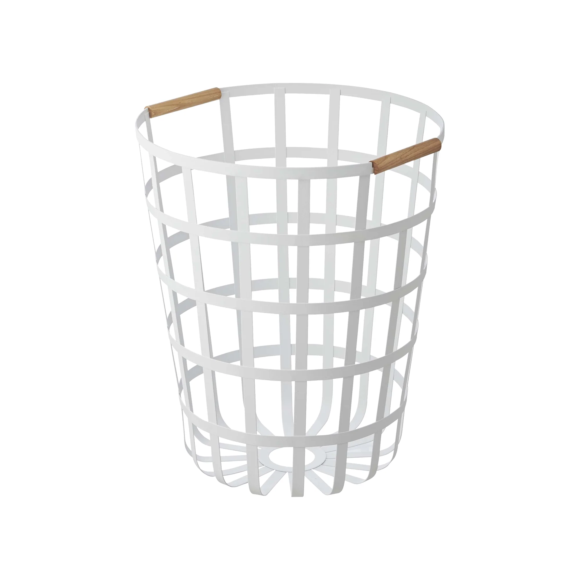 Wire Basket (18" H)  - Steel + Wood - Image 3
