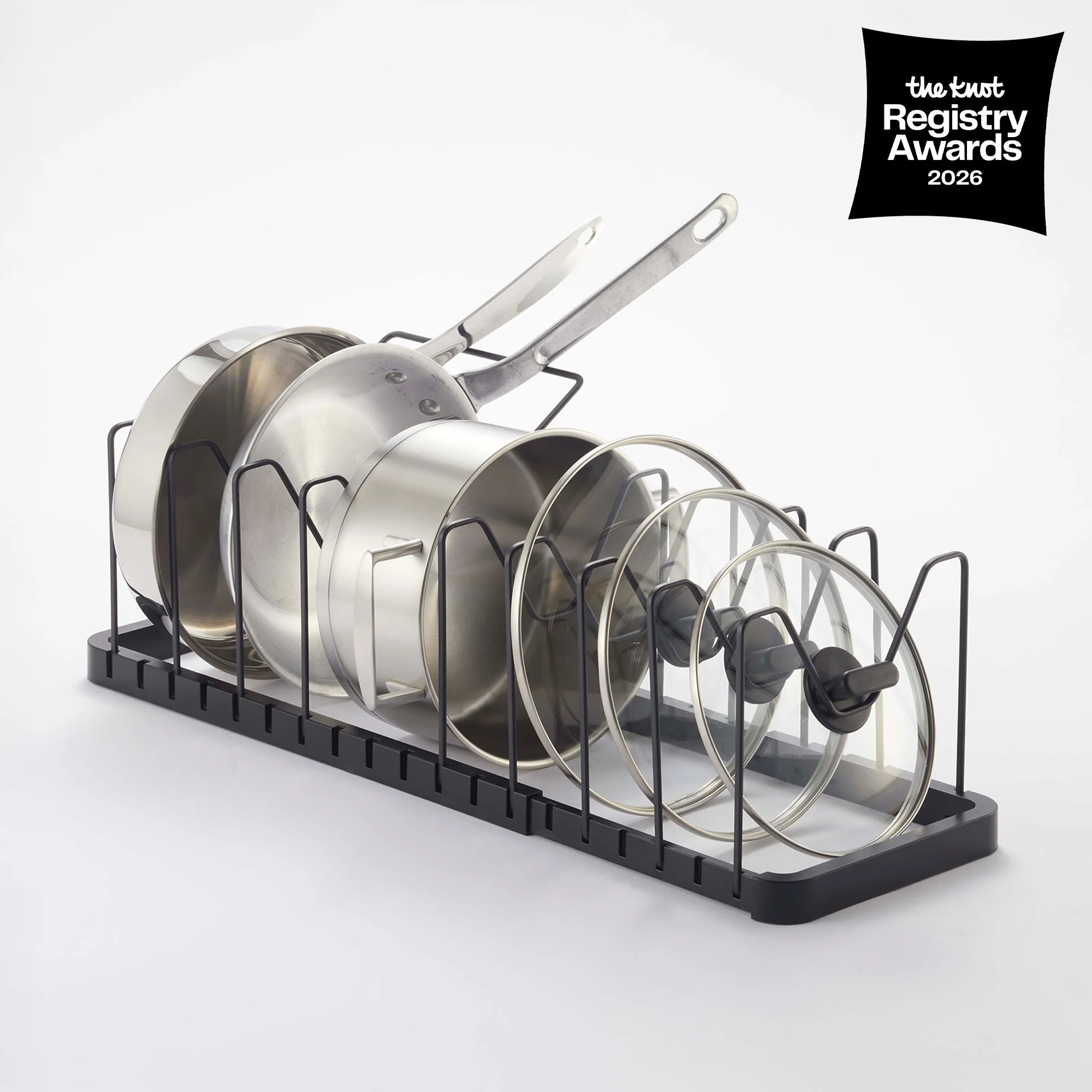 Adjustable Pot Lid Organizer - Steel - Image 12