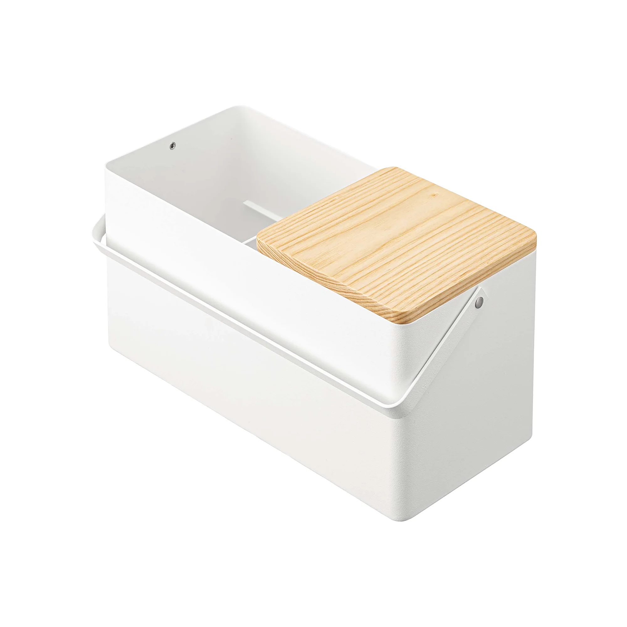 Makeup Organizer with Mirror - Steel + Wood - Image 8