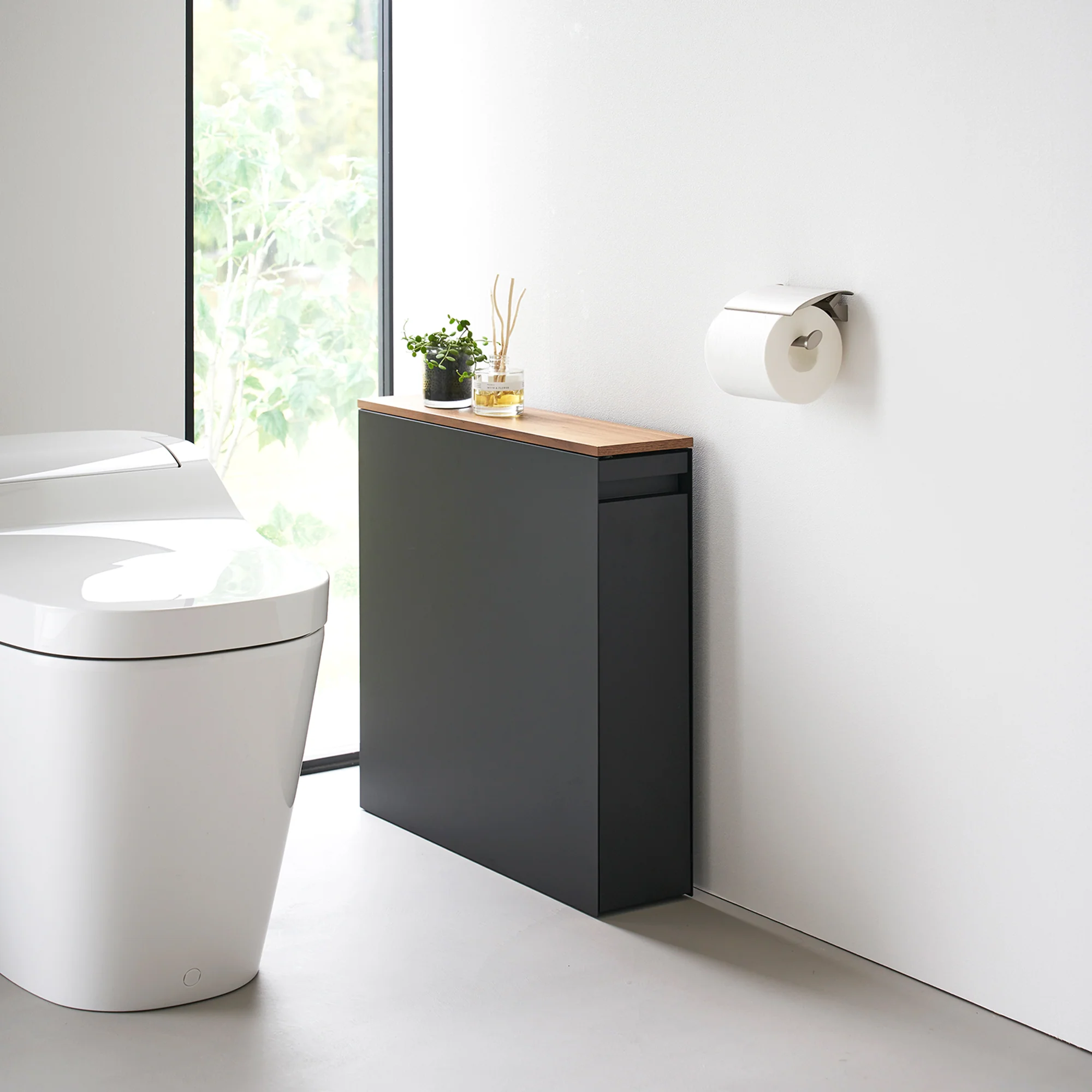 Pull-Out Bathroom Storage Cabinet - Steel + Wood - Image 13