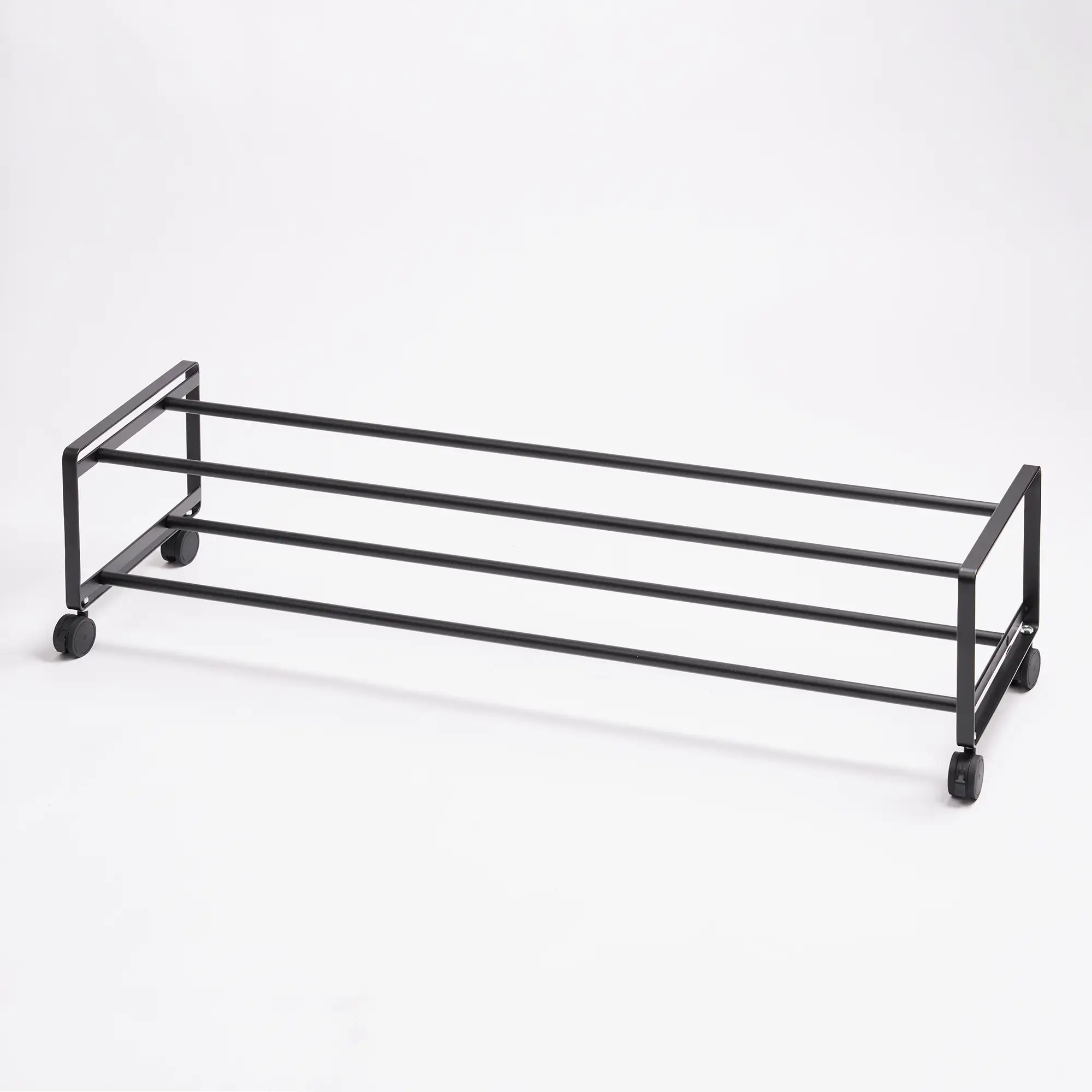 Two-Tier Rolling Shoe Rack (8" H)  - Steel - Image 10
