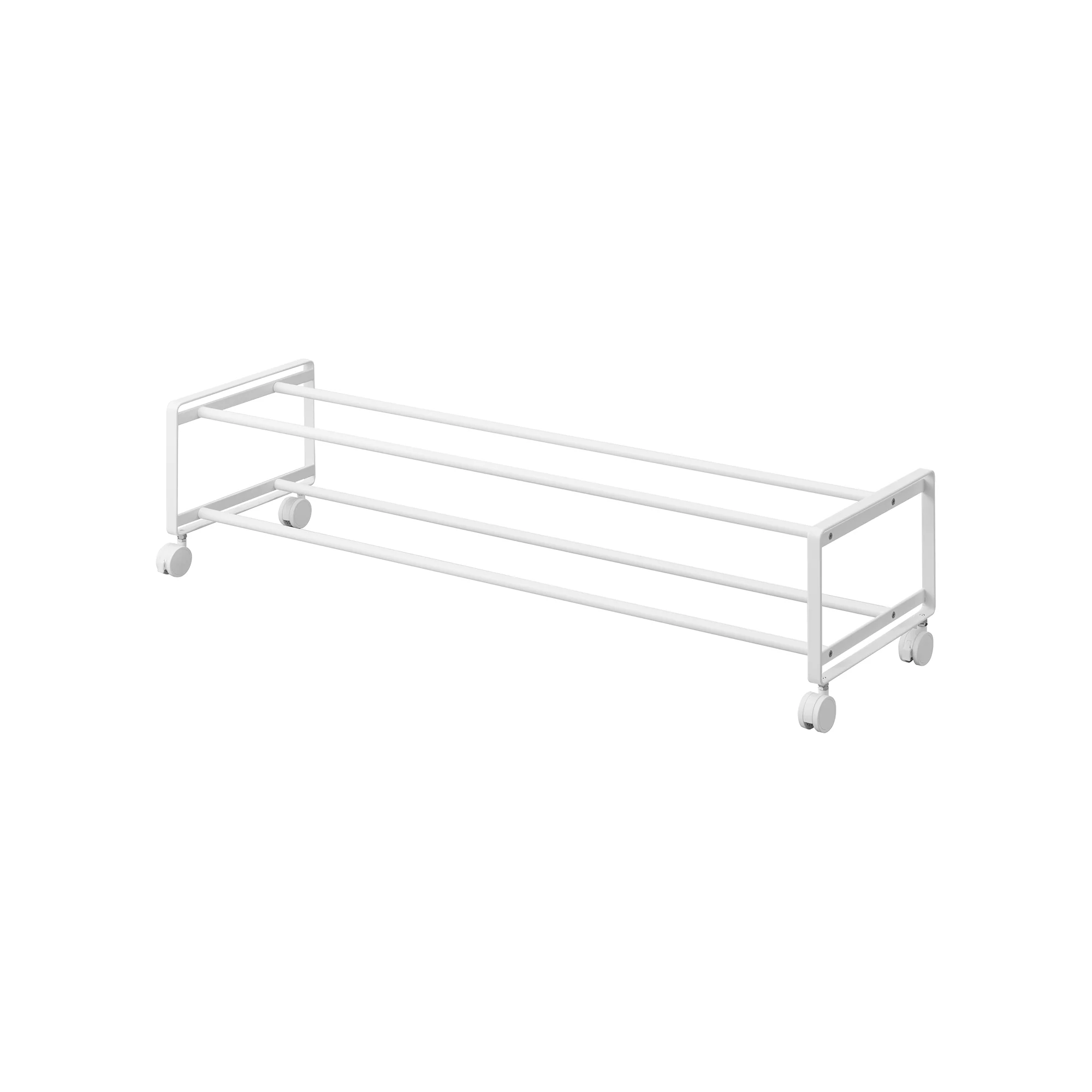Two-Tier Rolling Shoe Rack (8" H)  - Steel - Image 8