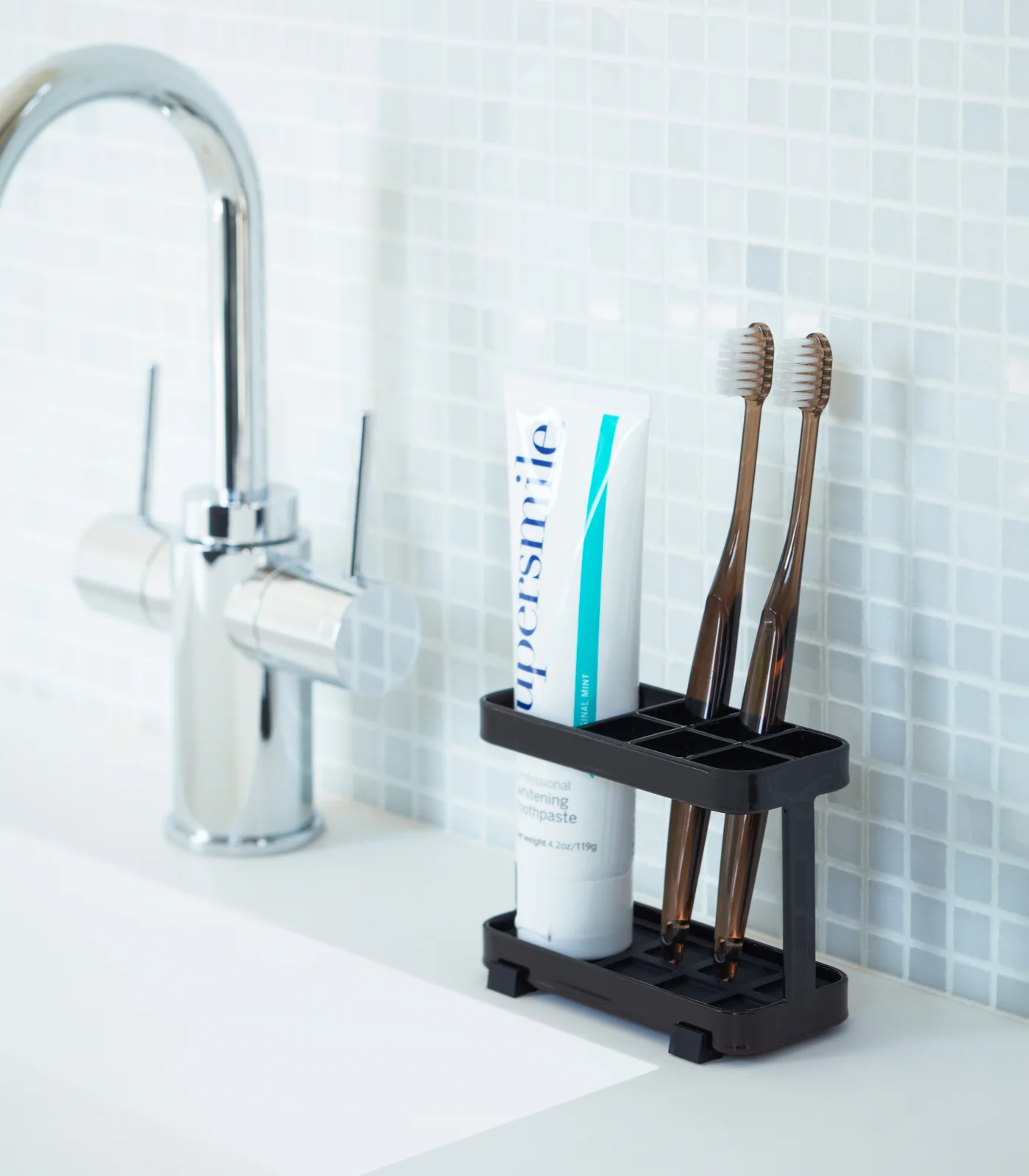 Toothbrush + Toothpaste Stand - Steel - Image 5