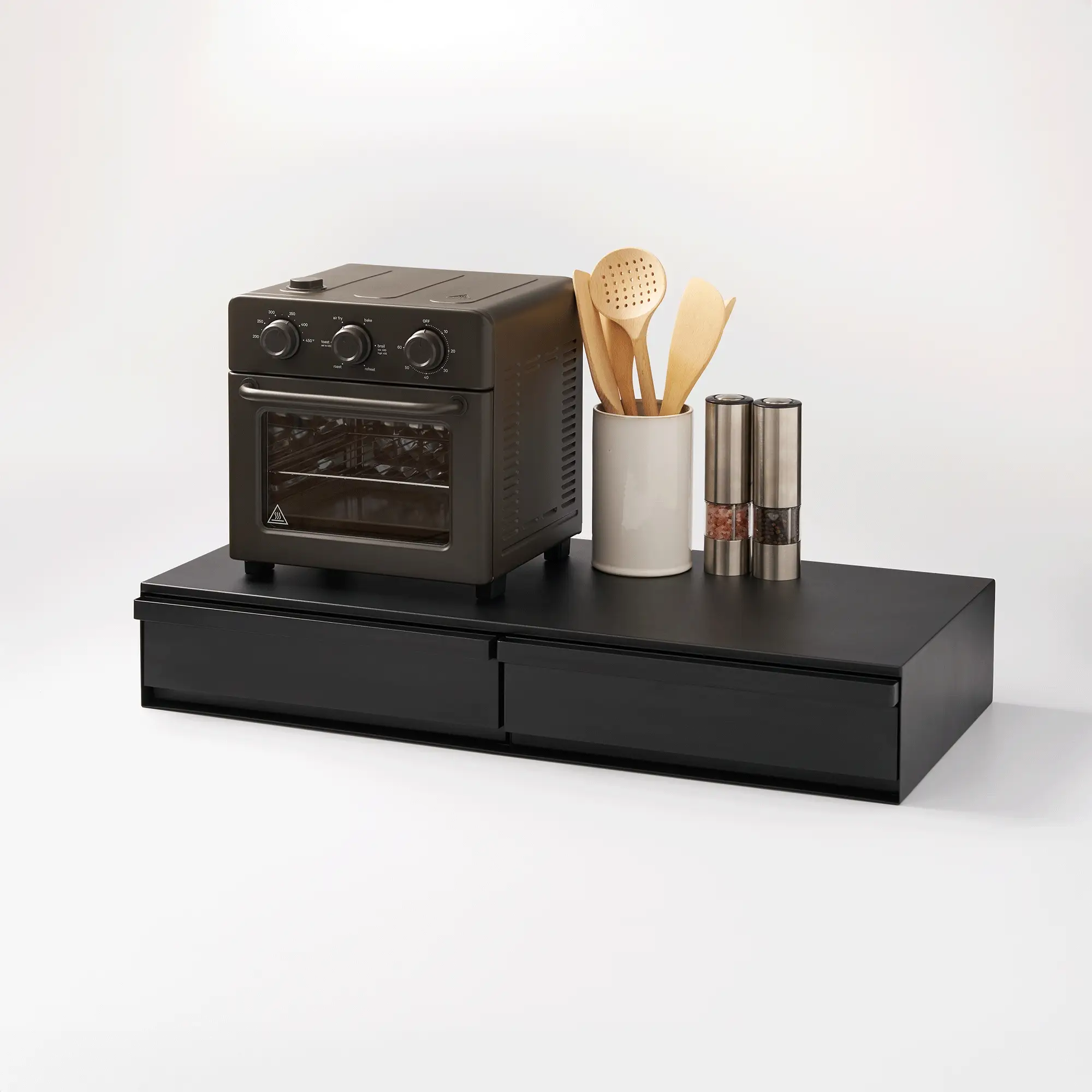 Countertop Drawer with Pull-Out Shelf - Wide - Steel - Image 11