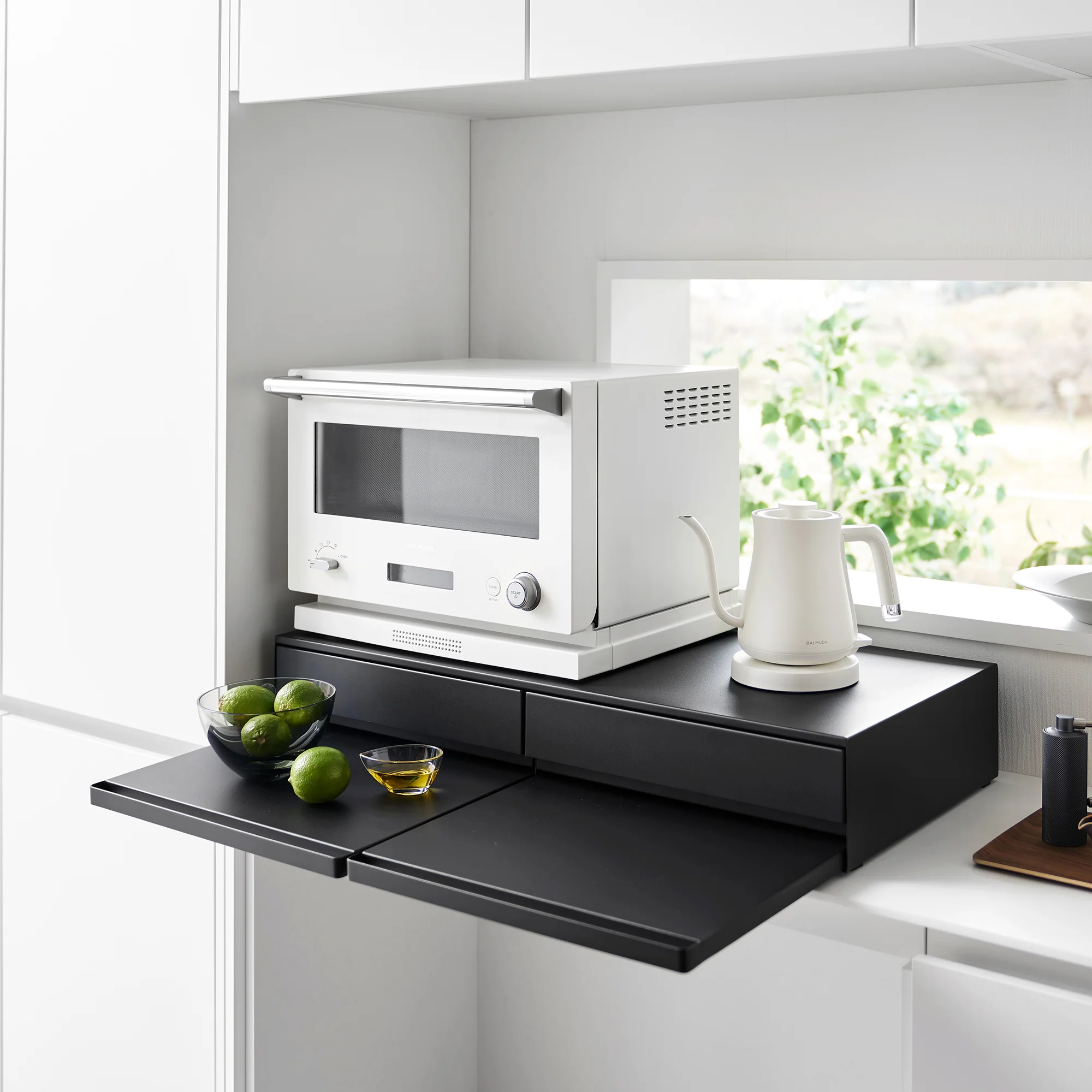 Countertop Drawer with Pull-Out Shelf - Wide - Steel - Image 14