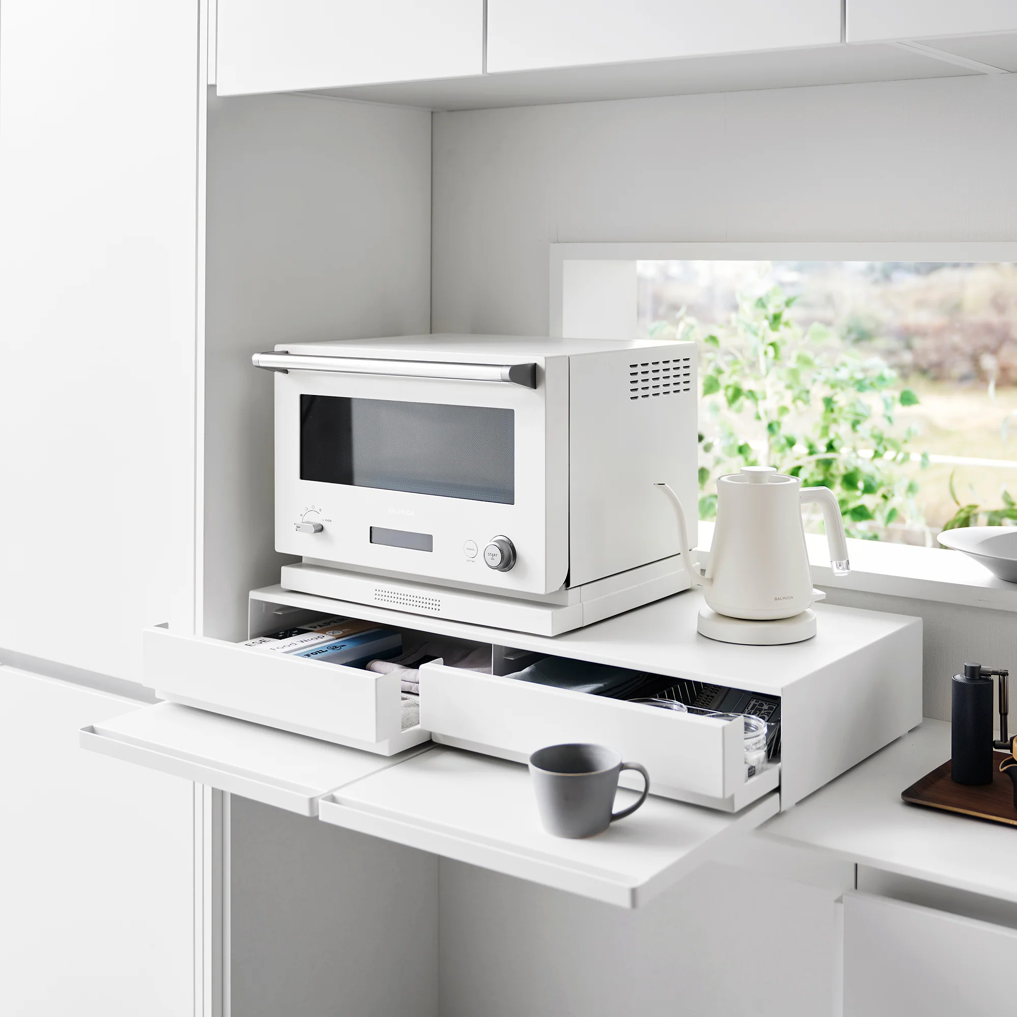 Countertop Drawer with Pull-Out Shelf - Wide - Steel - Image 3