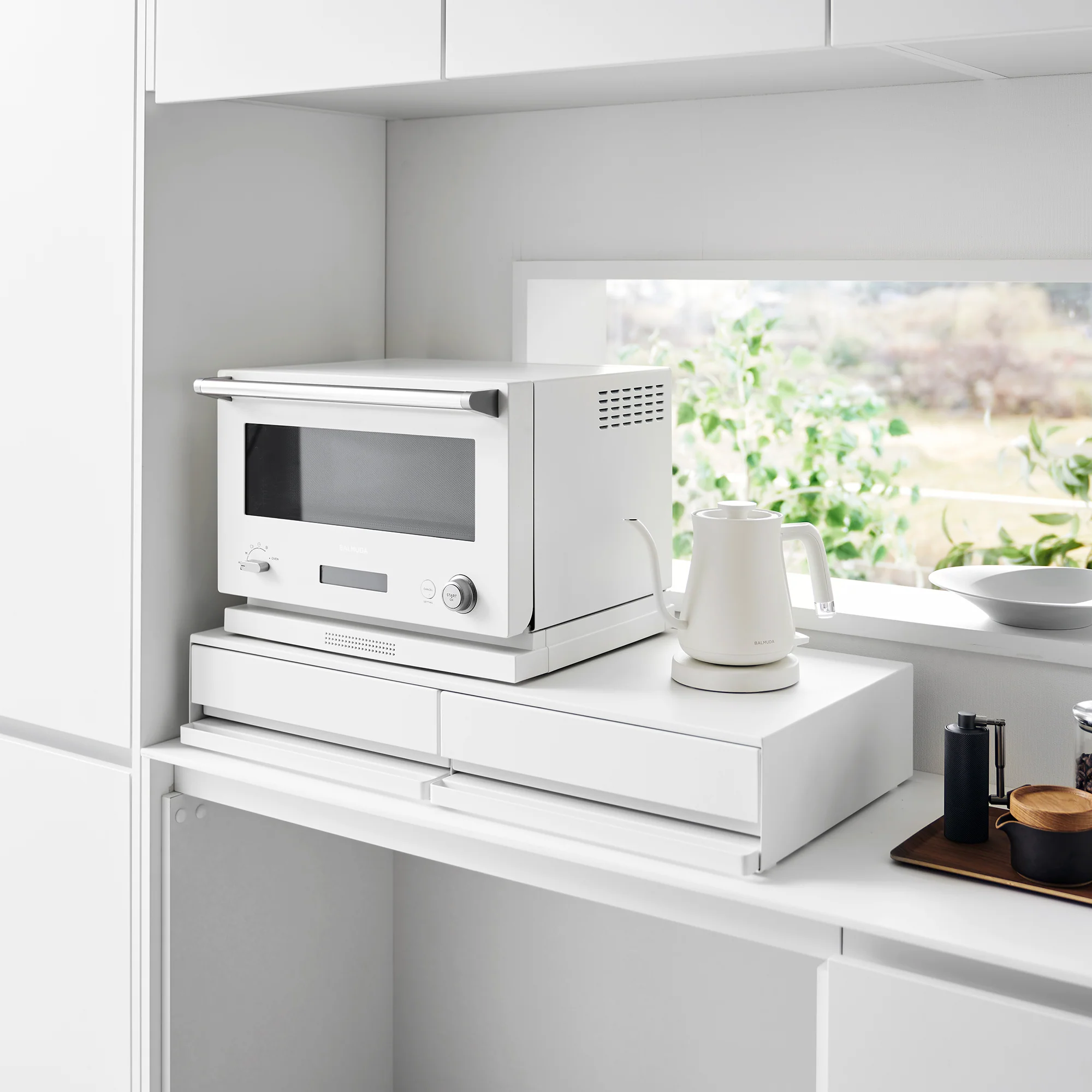 Countertop Drawer with Pull-Out Shelf - Wide - Steel - Image 4