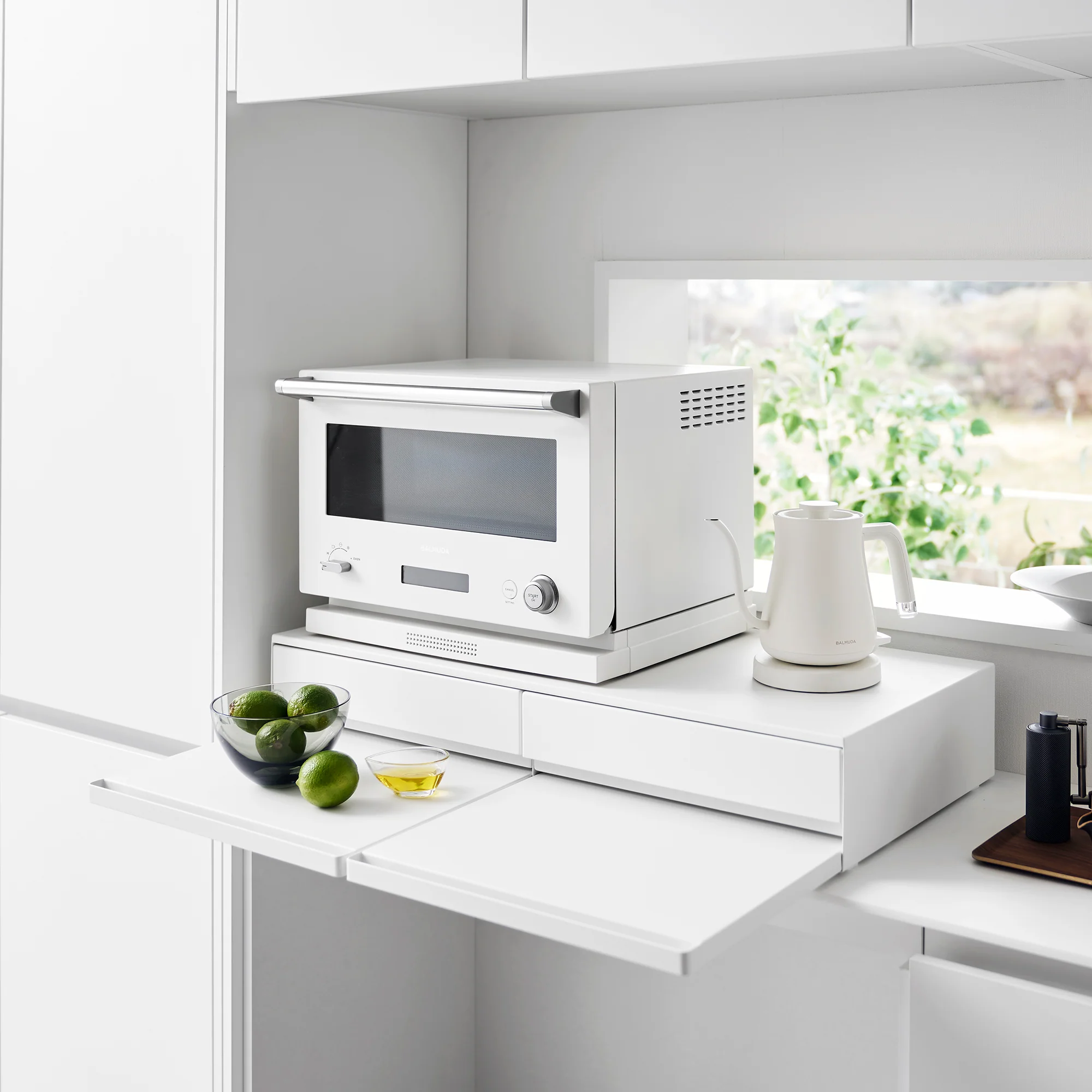 Countertop Drawer with Pull-Out Shelf - Wide - Steel - Image 5